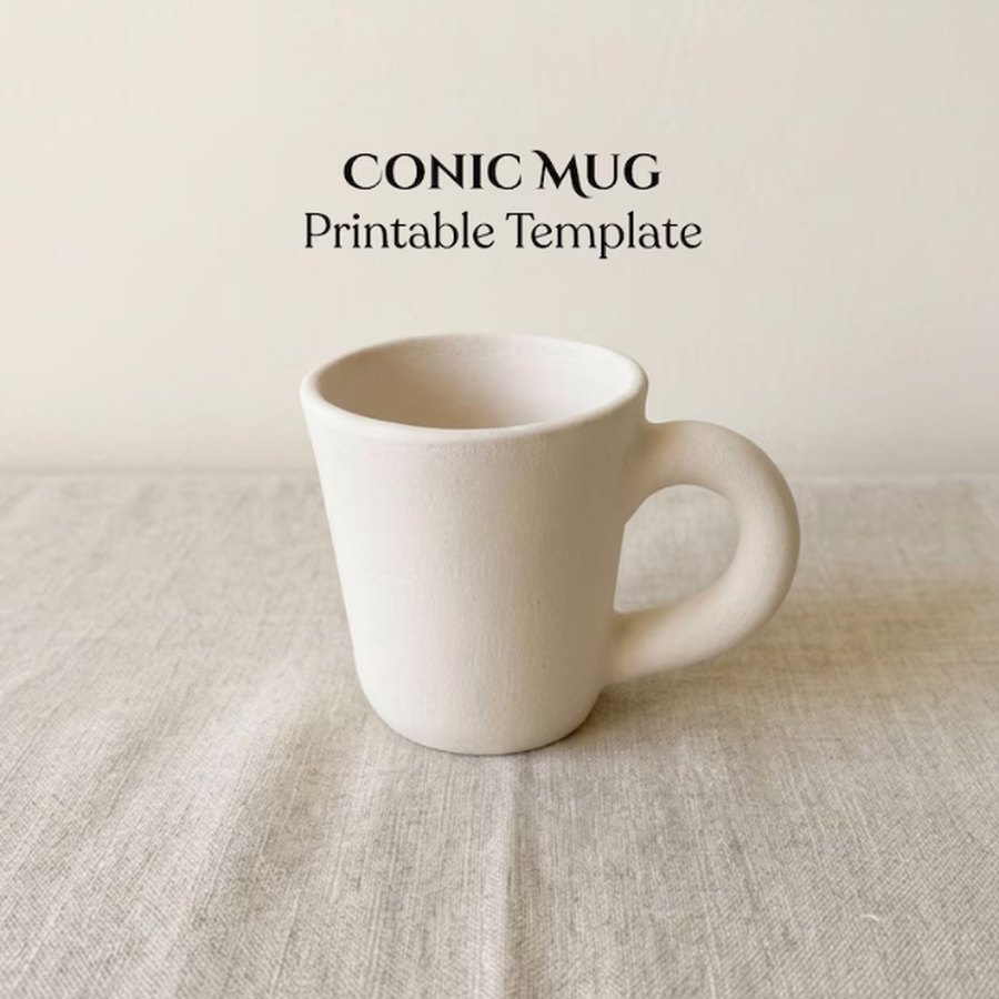Conic Mug Slab Template