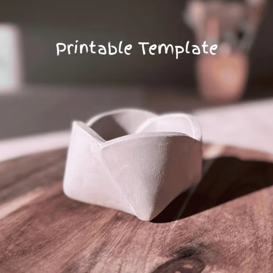 Origami Ice Cream Bowl Template