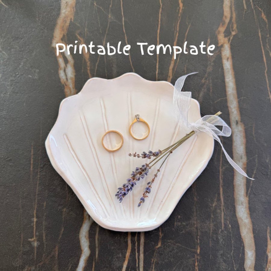 Oyster Shell Dish Template