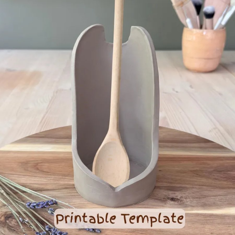 Pottery Spoon Rest Template